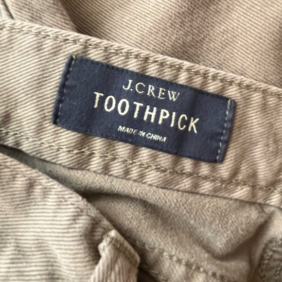 J. Crew cropped toothpick tan jeans size 25 beige - Picture 6 of 8